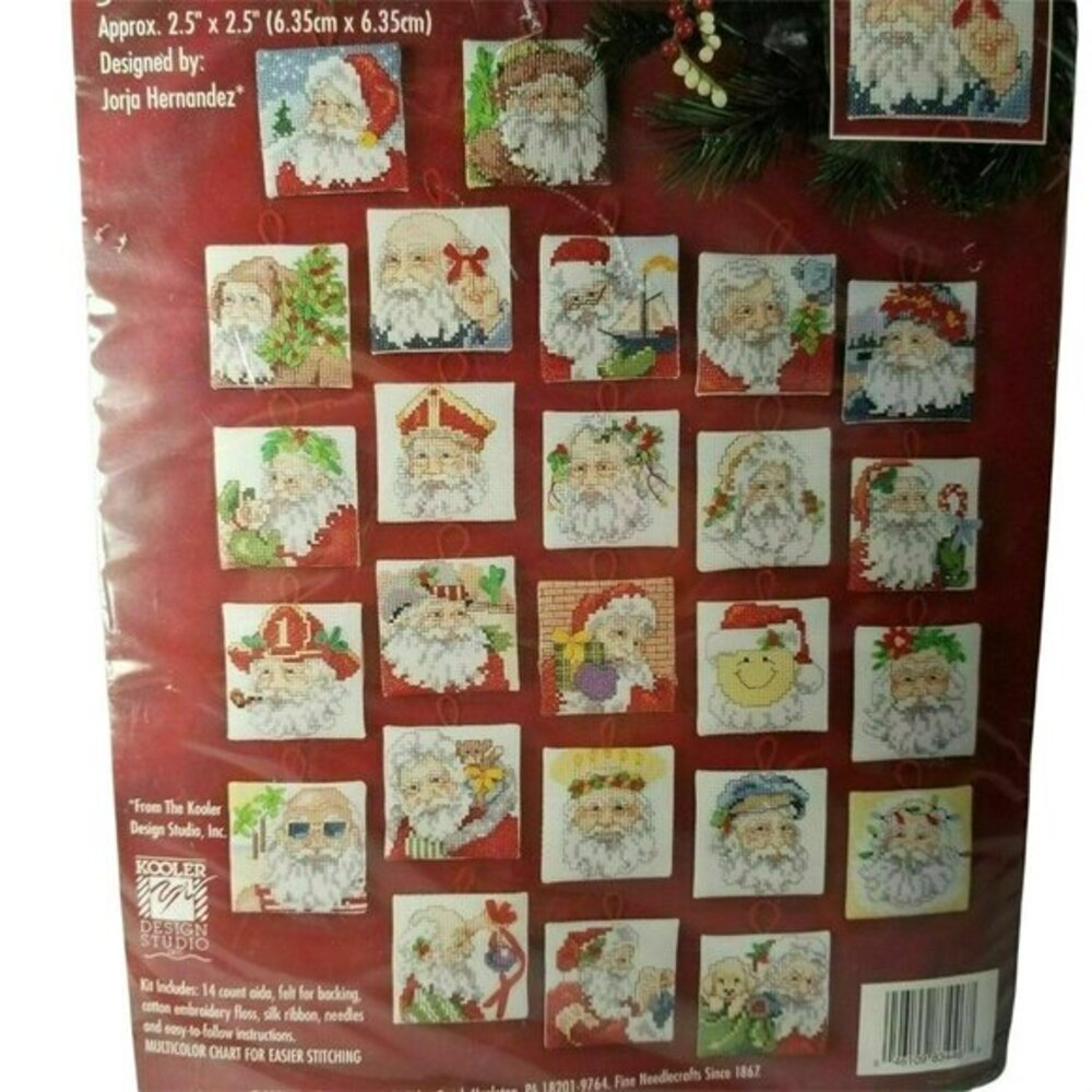 Bucilla Santas of the‎ World Set of 25 Ornaments Cross Stitch Kit Christmas New